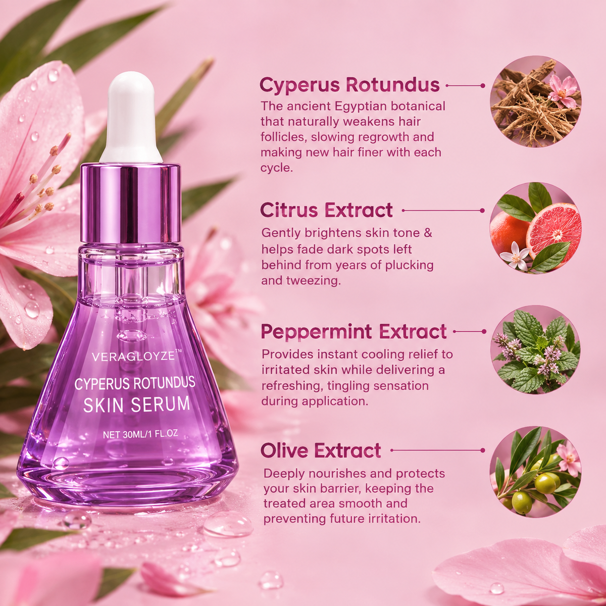 VERAGLOYZY Cyperus Rotundus Skin Serum.